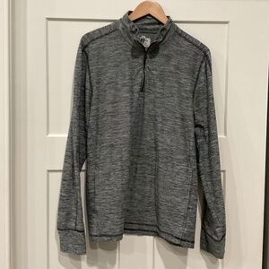 Lucky Brand Grey Label Sweater Mens Lg 1/4 Zip Softest Knitwear